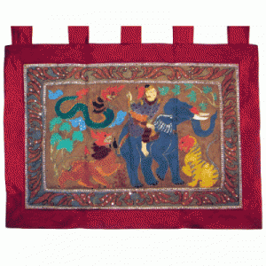 Traditional Thai Silk Tapestry (Medium)