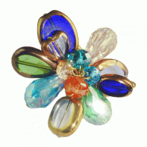 Oriental Flower Ring in Multiple Colours