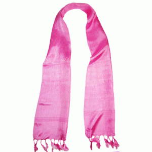 Thai Silk scarf in Shimmering Pink