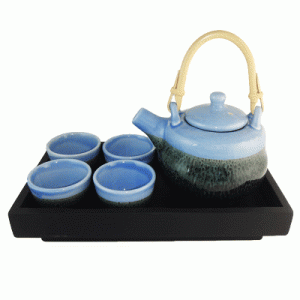 Celadon Blue and Green Teapot Set