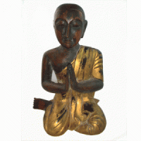 Wood Carving of Buddha Disciple Moggallana