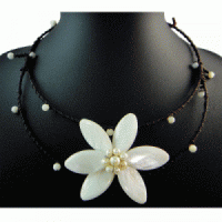 Delicate White Flower Necklace