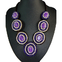 Purple Stones and Beads