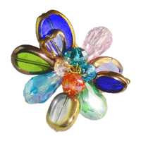 Oriental Flower Ring in Multiple Colours