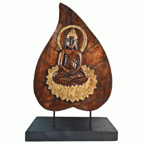 Buddha on Po Tree Leaf