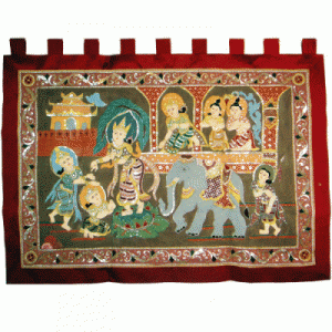 Traditional Thai Silk Tapestry (Large)