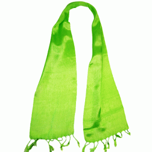 Thai Silk Scarf in Shimmering Green