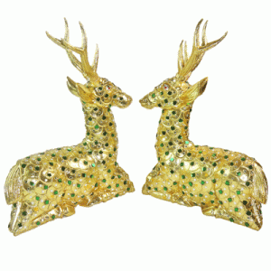 Handmade Golden Deer Pair