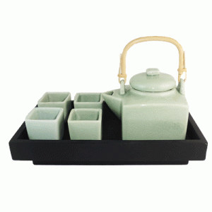 Celadon Green Teapot Set