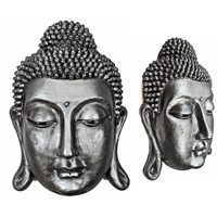Resin Buddha face (Silver)