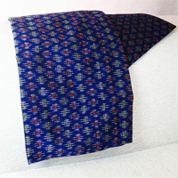 Traditional Isaan Patterned Cotton Throw in Blue