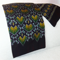 Traditional Isaan Patterned Cotton Throw in Brown