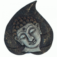 Buddha Face on Po Tree Leaf