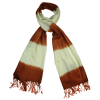 Brown and Cream stripe scarf