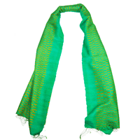 Traditional Thai Patterned Green Scarf