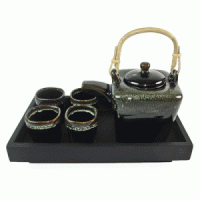 Celadon Black Teapot Set