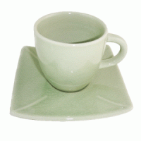 Light Green Celadon Cup and Saucer
