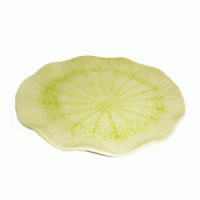Cream Celadon Lotus Leaf Plates