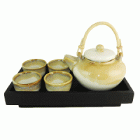 Celadon Cream Teapot Set